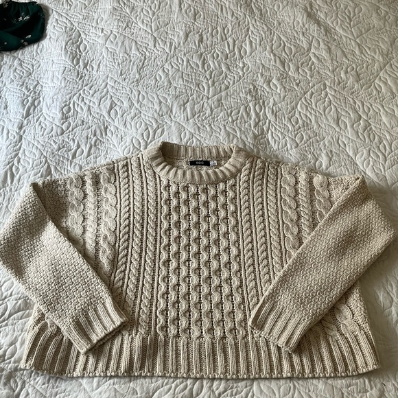 BDG Sweaters - BDG Cream Cable Knit Sweater